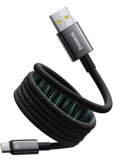 Baseus Tungsten Gold Manyetik Usb-c Kablo 100w Siyah,1 Metre 100 Cm
