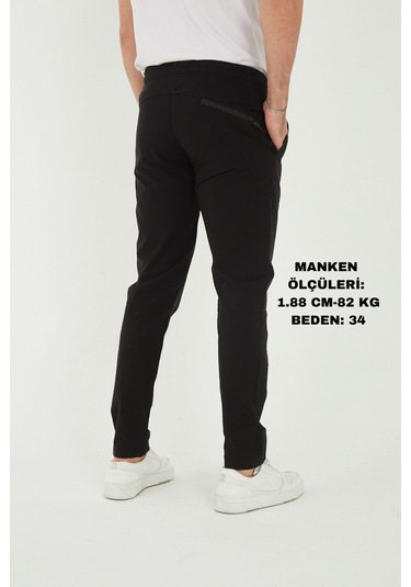 Camp Scoutland Camp546 Outdoor Tactical Su İticili Çok Cepli Likralı Erkek Yürüyüş Pantolonu Siyah