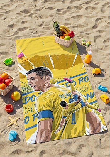 Ronaldo Çocuk Plaj Havlusu Renkli