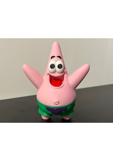 Patrick Star Figürü - 3d Yazıcı Tasarım Spongebob Biblosu - Patrick Yıldız Heykelcik