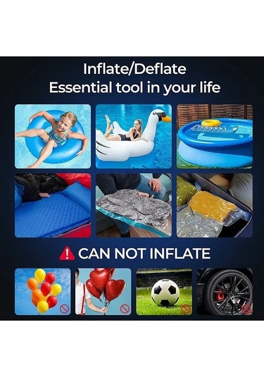 Zyzqstore Elektrikli Hava Pompası: Pil Şarjlı Hava Şişirme, Pratik Yolculuk Yardımcısı 1 Adet