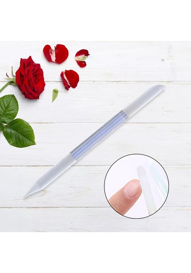 Suntek Çift Uçlu Cam Tırnak Eti İtici Manikür Temizlemek