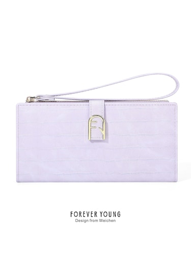 Kadın Modası Kalite Anlayışı Pu Uzun Bozuk Para Çantası - Mor