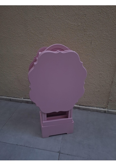 Zigon Çanta 90541 Yonca Takım Dörtlü Model Ahşap Mdf Parlak Pembe Renk El Yapım Pembe
