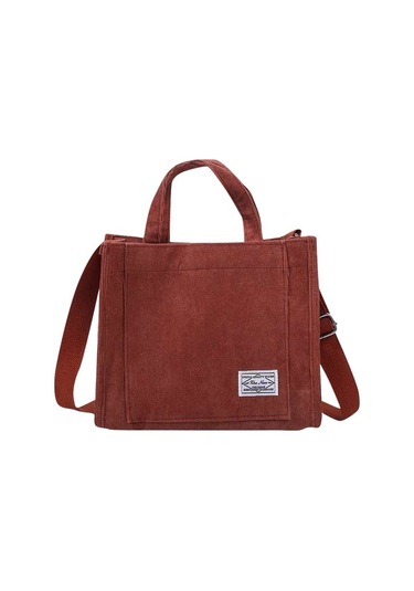 Nanstore Kadın Kanvas Çanta Kadife Çanta Moda Günlük Omuz Çantası Diğer