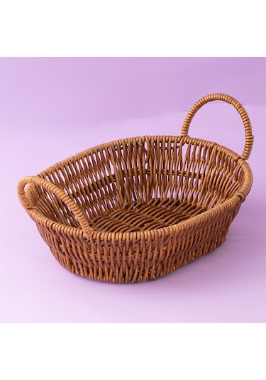 Porsima 302c 3lü Düzenleyici Oval Hasır Sepet Seti Ekmeklik Sepet