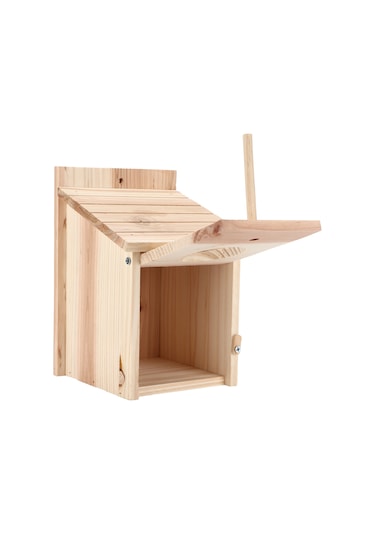 Ruicoo Doğal Odun Kuş Yuvası, Yağmurlardan Koruma, Kolay Kurulum, Kuşların Konforlu Ve Güvenli Yuva Alanı Sağlar