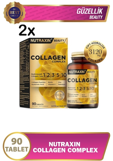 Nutraxin Hidrolize Collagen Tip 1-2-3-5-10 Complex 2x90 Tablet