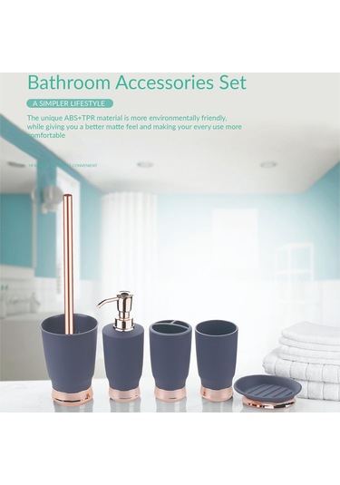 Suntek 5x Banyo Aksesuarları Seti Daire Ev Gri Için Sabun Diş