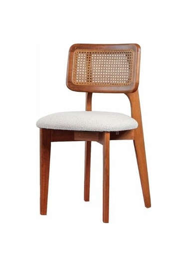 Zeus Hazeranlı Ahşap Bohem Sandalye Ceviz