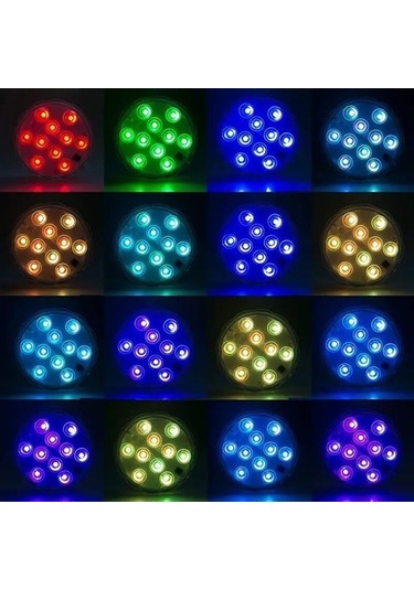 Silkroadselect Longbangdian Shop Çok Renkli Dalgıç Led Sualtı Işık Balık Tankı Gölet Yüzme Havuzu Düğün Partisi Renkli