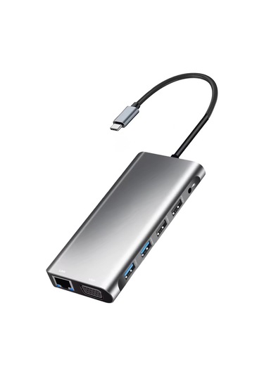 Büro Ev Ofis Cihazları İçin Usbc-12hub Çift Hdmı