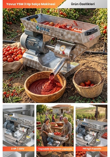 Yavuz Ysm 3 Hp Salça Makinesi