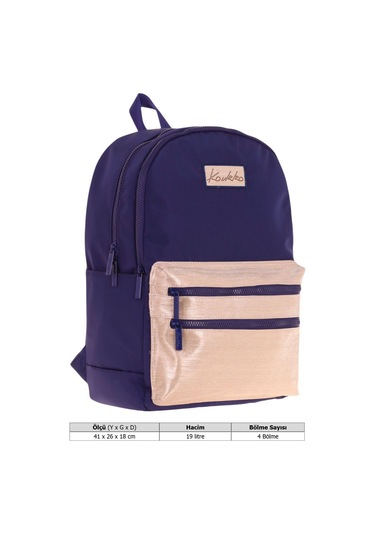 Kaukko Magic Dreams Kız Çocuk Dört Bölmeli Lacivert Okul Sırt Çantası İlkokul+ortaokul - K1814 Lacivert