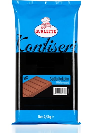 Katsan Ovalette Sütlü Konfiseri Kokolin Çikolata Eko 2500 G
