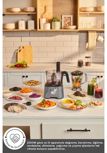 Karaca Mastermaid Power 10 in1 2000 W Mutfak Robotu