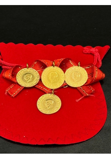 Vıctorıa Gold 4 Adet Çeyrek Altın -eski Tarihli Kulplu 22 Ayar