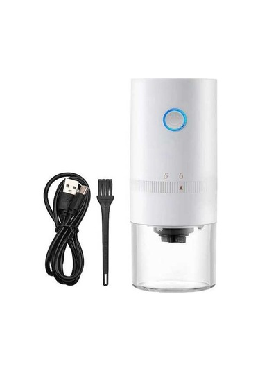 Ganzhoushop Usb Taşınabilir Mini Kahve Elektrikli Çırpıcı Çekirdek Öğütücü Ambition Xk Beyaz