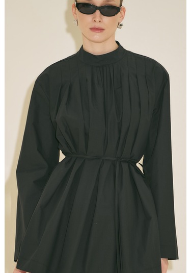 Manuka Pliseli Tunik Siyah Ss26tnk00004-01 Siyah