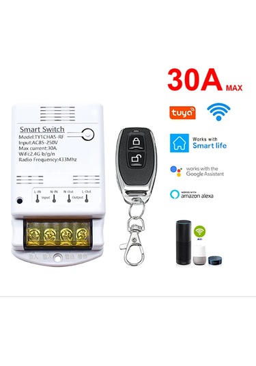 Tuya 30a Kumandalı Röle Wifi Destekli 2/1 Arada