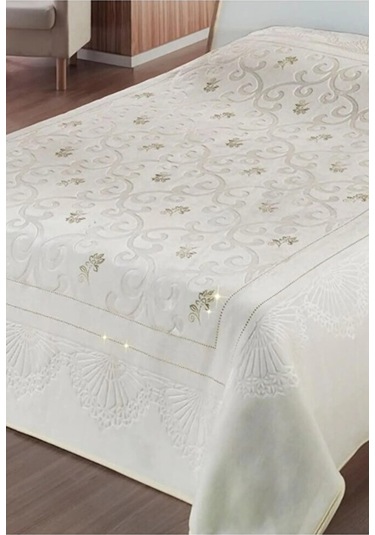 Pırıltı Çift Kişilik Battaniye-gold Işleme-220x240 Renkli