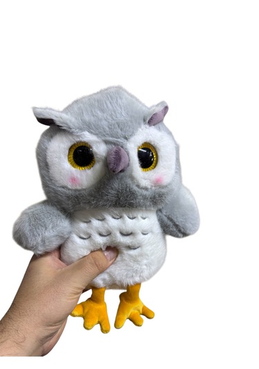 Baykuş Peluş Gri Gri