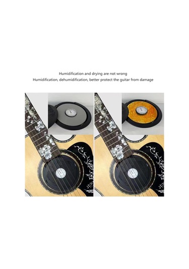Yifomall Akustik Gitar Nem Regülatörü - Nem Ölçerli, Gitar Bakımı İçin Kırılma Ve Çarpıklıkten Koruma, Abs Malzeme
