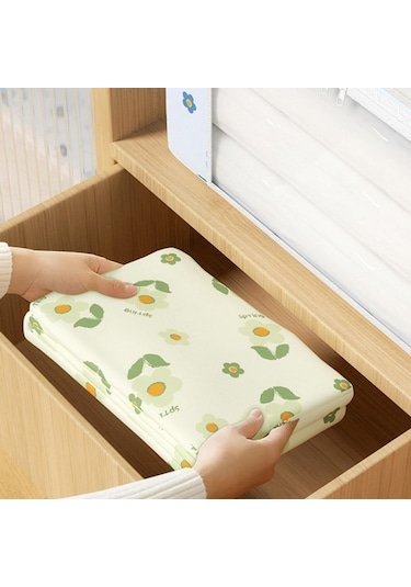 Unimarket Yorgan Saklama Çantası Seyahat Paketleme Şeffaf Pencereli Büyük Kapasiteli Çiçek Baskılı Giysiler Çift Askılı Battaniye Yastık Için Toz Geçirmez Nem Geçirmez Bej L 854rfı