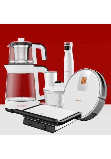 Arçelik Yeni Robot 4'lü Beyaz Set Çok Renkli
