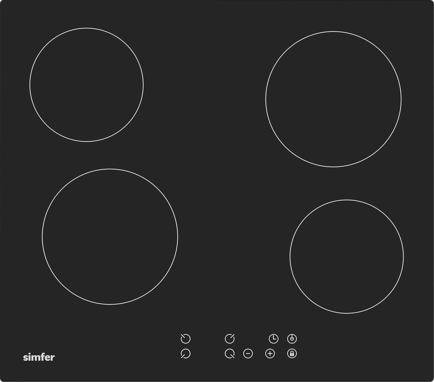 Simfer 3970 60 CM Ankastre Vitroseramik Ocak 4E