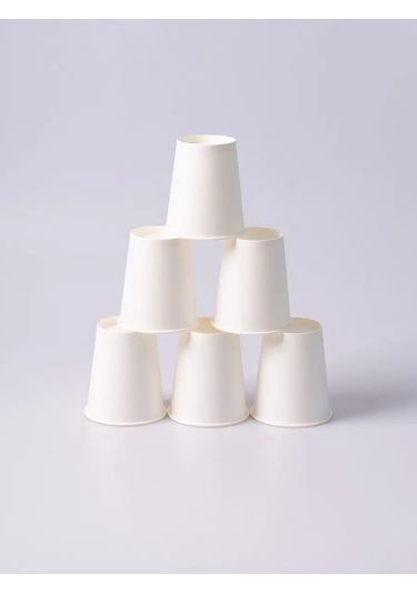 Kinomarket Öğütülmüş Kahve İçin 250 Ml Kağıt Tek Kullanımlık Bardaklar. 100 Adet 12325788 Beyaz