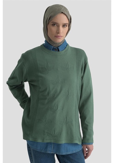 Armine Desenli Kazak 25kd7010 Yeşil Yeşil