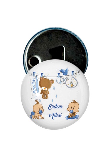 Famous Bebek Şekeri Magnet Bebek Mevlüt Hediyelik Isimli Kapak Açacak  (434855984)