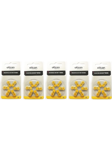Oticon 10 Numara 1.45V İşitme Cihazı Pili 6 x 5'li