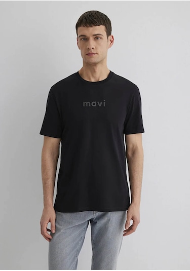 Mavi Regular Siyah Erkek T-shirt M0612732-900 Siyah