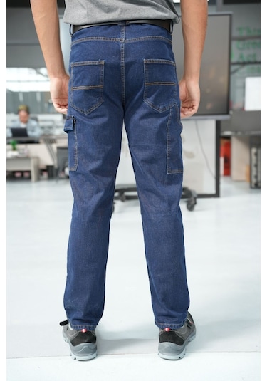 Uniprom İş Pantolonu Kot Kumaş Titan Flex Model Lacivert Lacivert