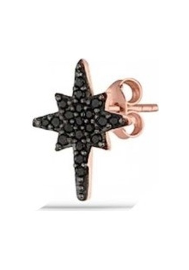 Onix Taşli Kutup Yildiz Gümüş Tek Küpe