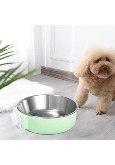 Suntek Sandık Köpek Kase Asılı Su Besleyici Tavşan Yeşil