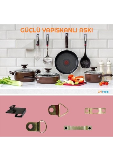 Zhltools Ultra Güçlü Vantuzlu Askı 5li Beyaz