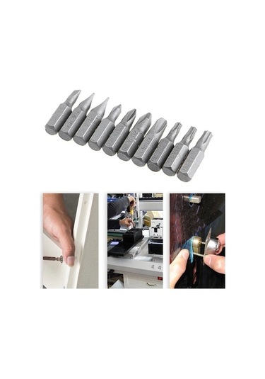 11 Adet 25mm Tornavida Ucu Seti Çok Fonksiyonlu Çok Yönlü Tornavidalar Uzatma Çubuğu Alet Takımı Oluklu/ph/torx Çapraz Matkap Ucu Kafa T20 3919