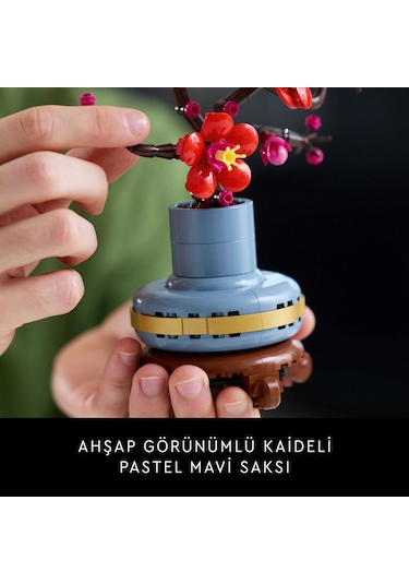 LEGO® Botanicals Erik Çiçeği 10369 – Yetişkinler için Pastel Mavi Saksi İçeren Dekoratif Çiçek Modeli Yapim Seti (327 Parça)
