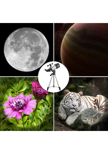 Hymark Astronomik 150x Teleskop 70/300mm Mercek Gece Görüş Uzay Doğa Gözlem