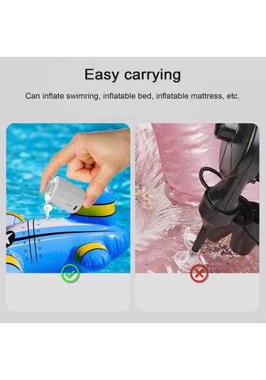 Lemestar Beyaz Çok Fonksiyonlu Mini Hava Pompa - Enflasyon + Vakumlama + Aydınlatma, Taşınabilir Dış Mekan İçin Abs Malzeme 8w Güç