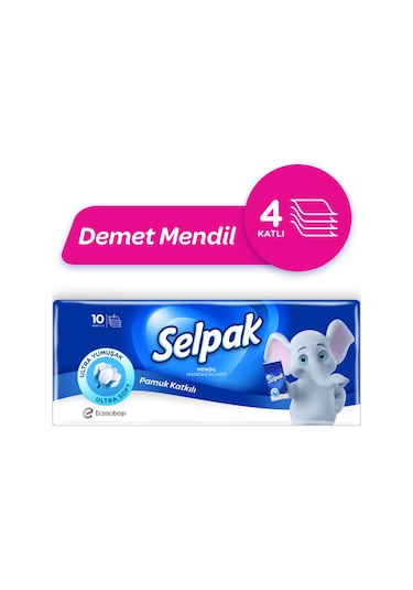Selpak® Klasik Cep Mendil 10'lu 10 Paket