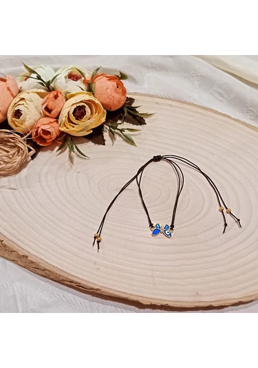 Şık Lacivert Kelebek Bileklik Lacivert