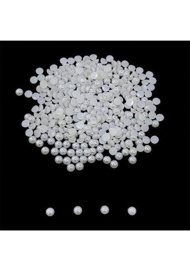 Beyaz Yarım İnci 8 Mm-50 Gr