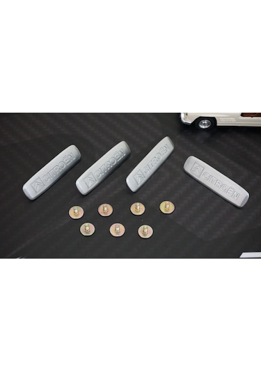 Citroen Logo Krom Metal Paspas Vidalı Logo 4 Lü Set