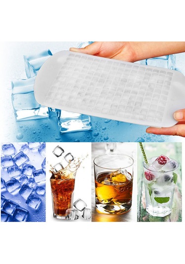 Mufunye Kırmızı 160 Hücreli Silikon Buzluk Kalıbı - 1cm Küçük Kareler, Yemek Grubu, Hızlı Dondurma, Esnek, Yıkama Makinesine Uygun Çok Renkli