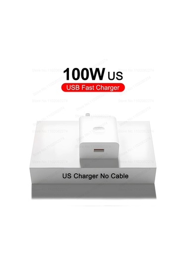 Qwqoneplus 100w Supervooc Hızlı Şarj Adaptörü Usb-c Kablolu 13r/12/12r/11/10/13 Pro İçin Brdistribütör Garantili
