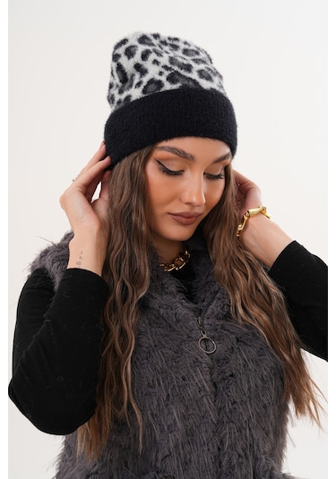 Ritagarcia Premium Soft Lepar Bere Siyah-beyaz Leopar